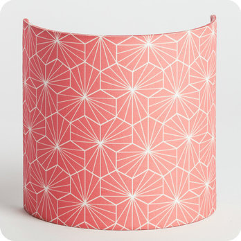 Fabric half lamp shade for wall light Ppite corail