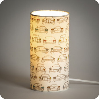 Cylinder fabric table lamp Cab lit S