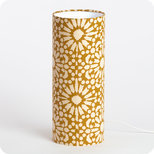 Cylinder fabric table lamp Sun yellow