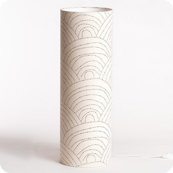 Cylinder fabric table lamp Colline XXL