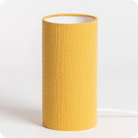 Cotton gauze cylinder table lamp Moutarde