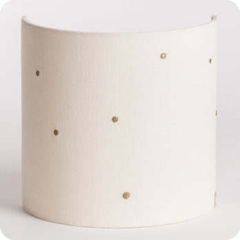 Fabric half lamp shade for wall light Stardust off-white