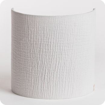 Cotton gauze half lamp shade for wall light Gris clair