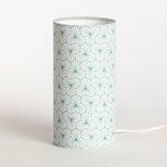 Cylinder fabric table lamp Mini pépite céladon