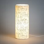 Cylinder fabric table lamp Human