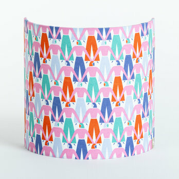 Fabric half lamp shade for wall light Sisters